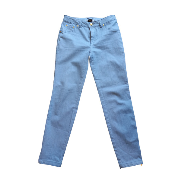 Inman women's baby blue ankle jeans with side ankle zipper - size 4 short - Picture 2 of 9